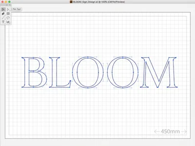 BLOOM florist sign design ready for production
