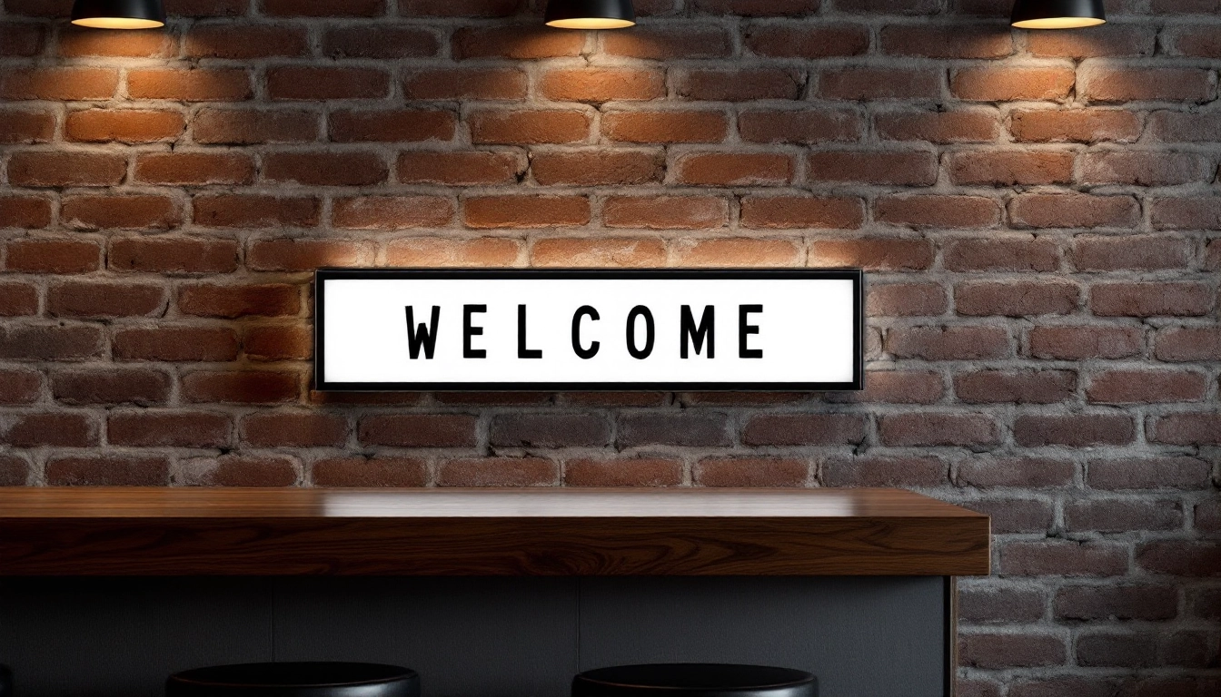 Lightbox sign for Bar