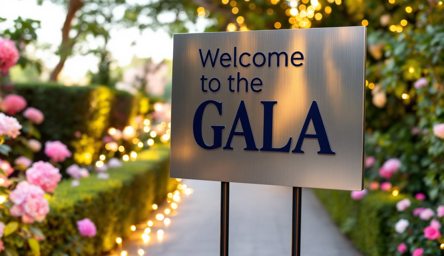Aluminum Plate sign for Event