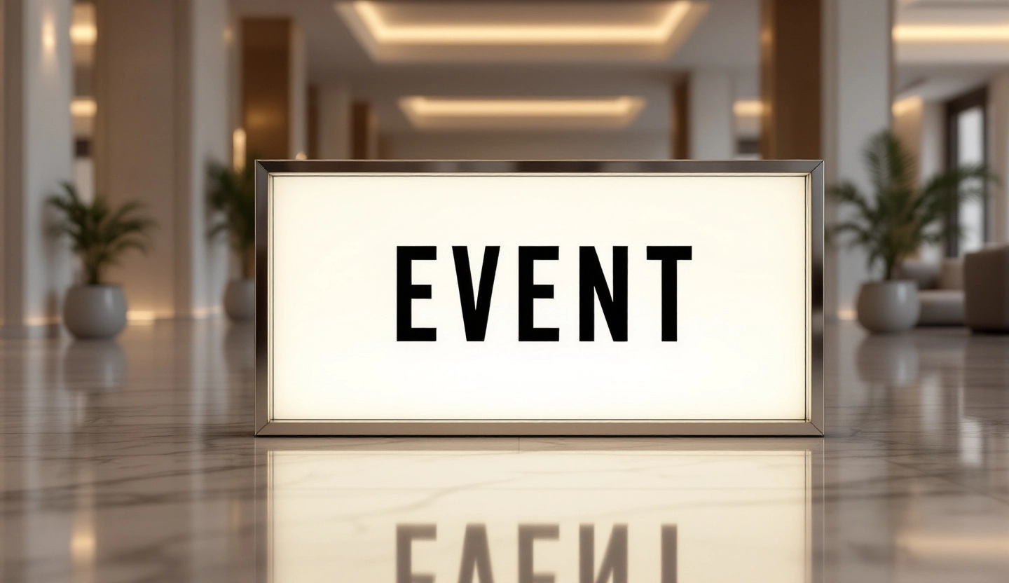 Lightbox sign for Event