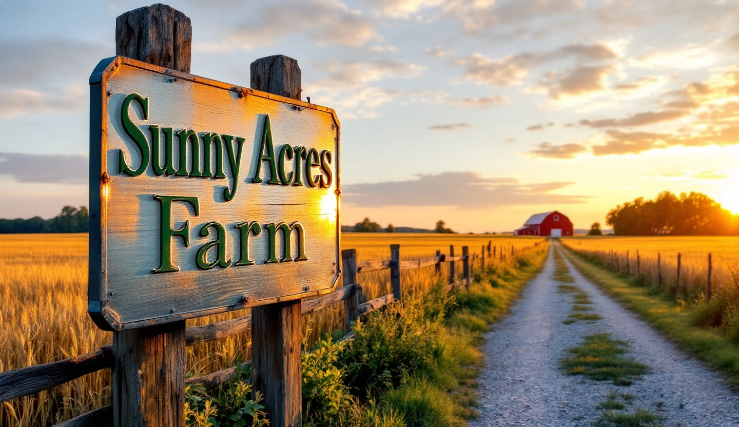 Aluminum Plate sign for Farm 