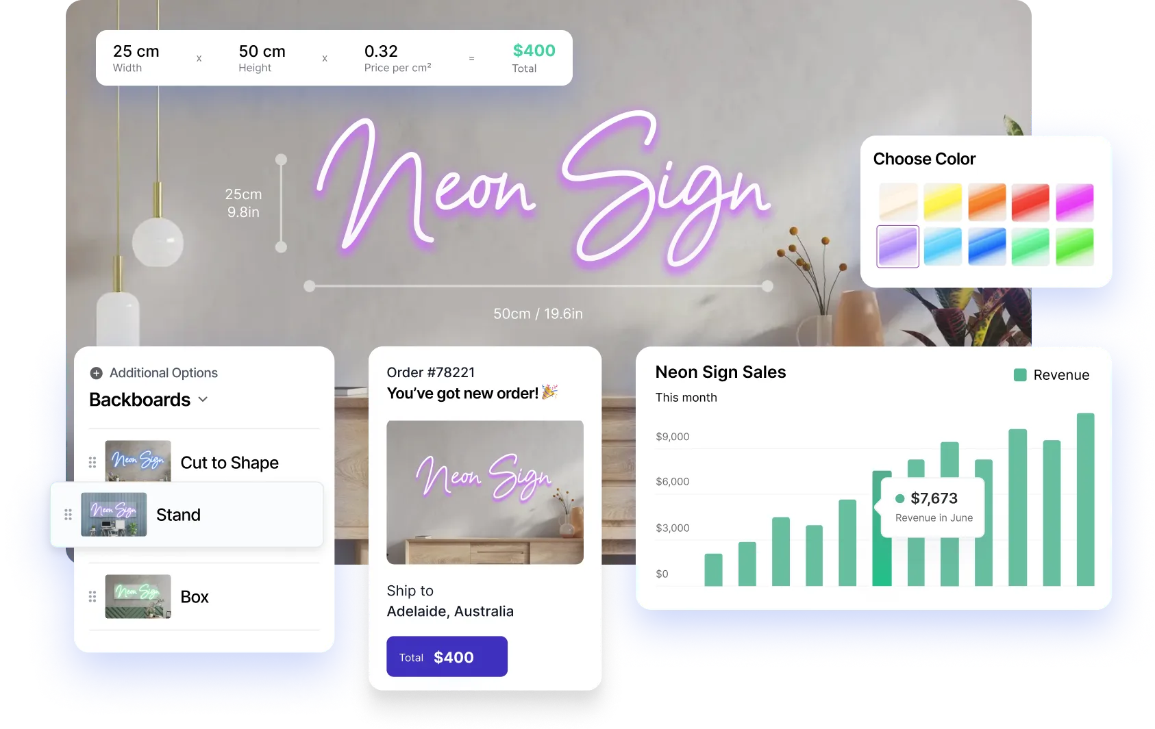 sell neon signs on Shopify.