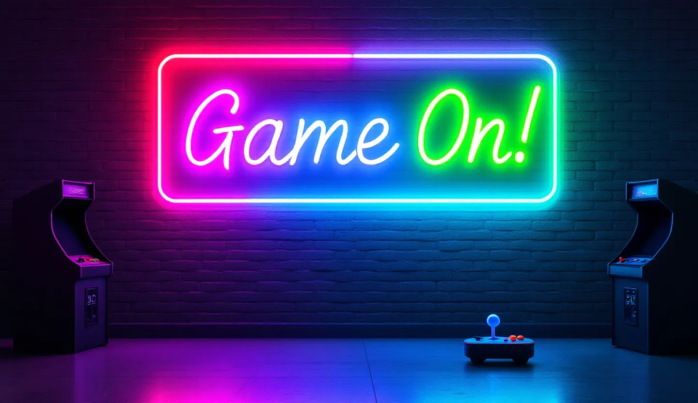 LED neon sign for game room signs