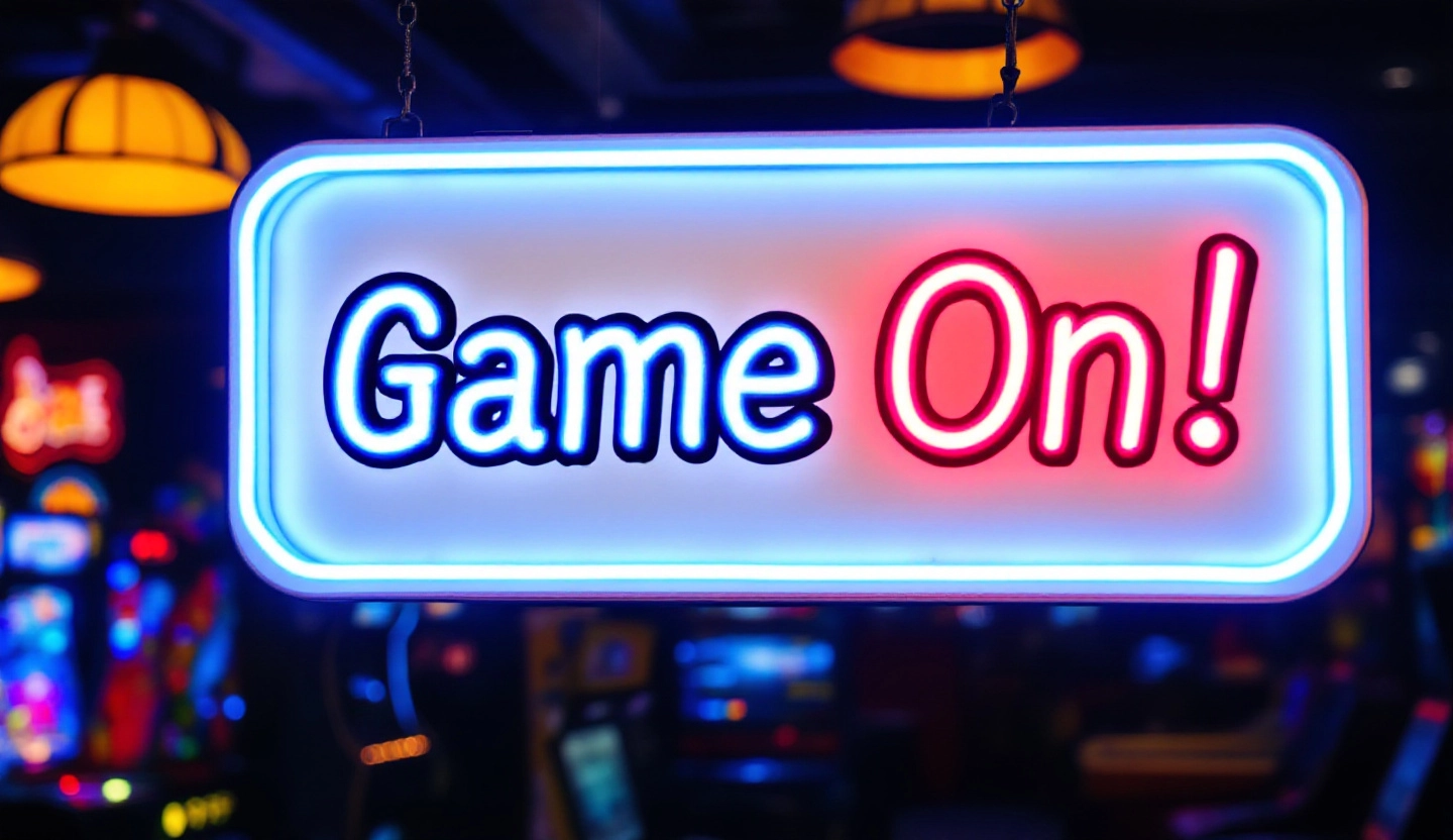 Lightbox sign for Game Room