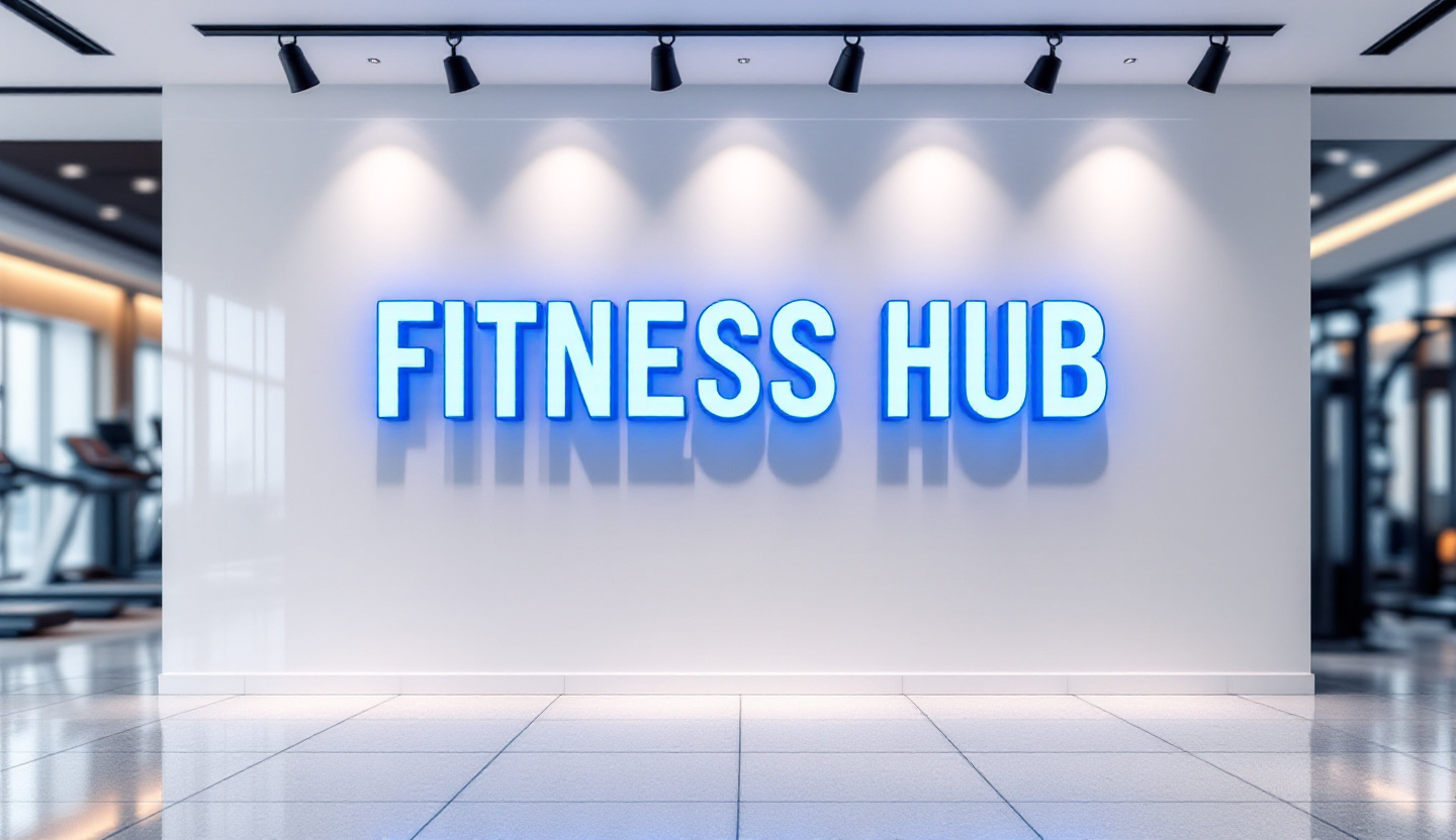 Acrylic Channel Letter sign example for Gym