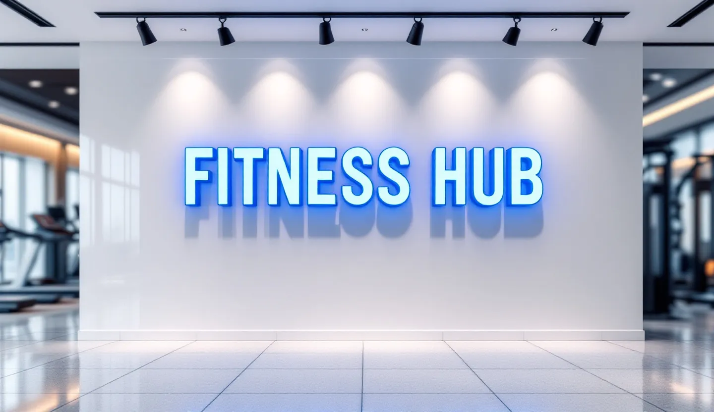 Channel letter sign for gym signs