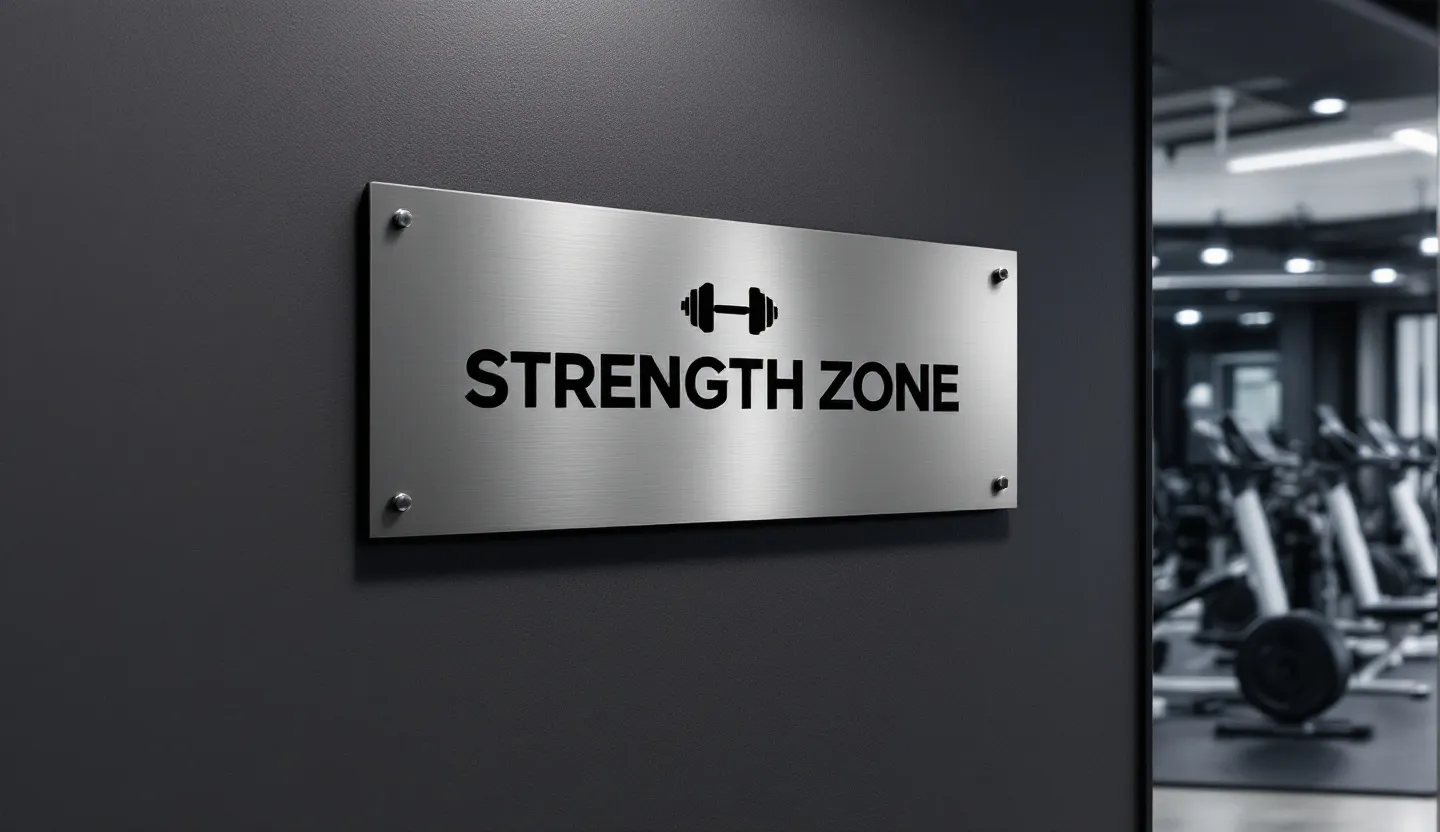 Aluminium plate sign for gym signs