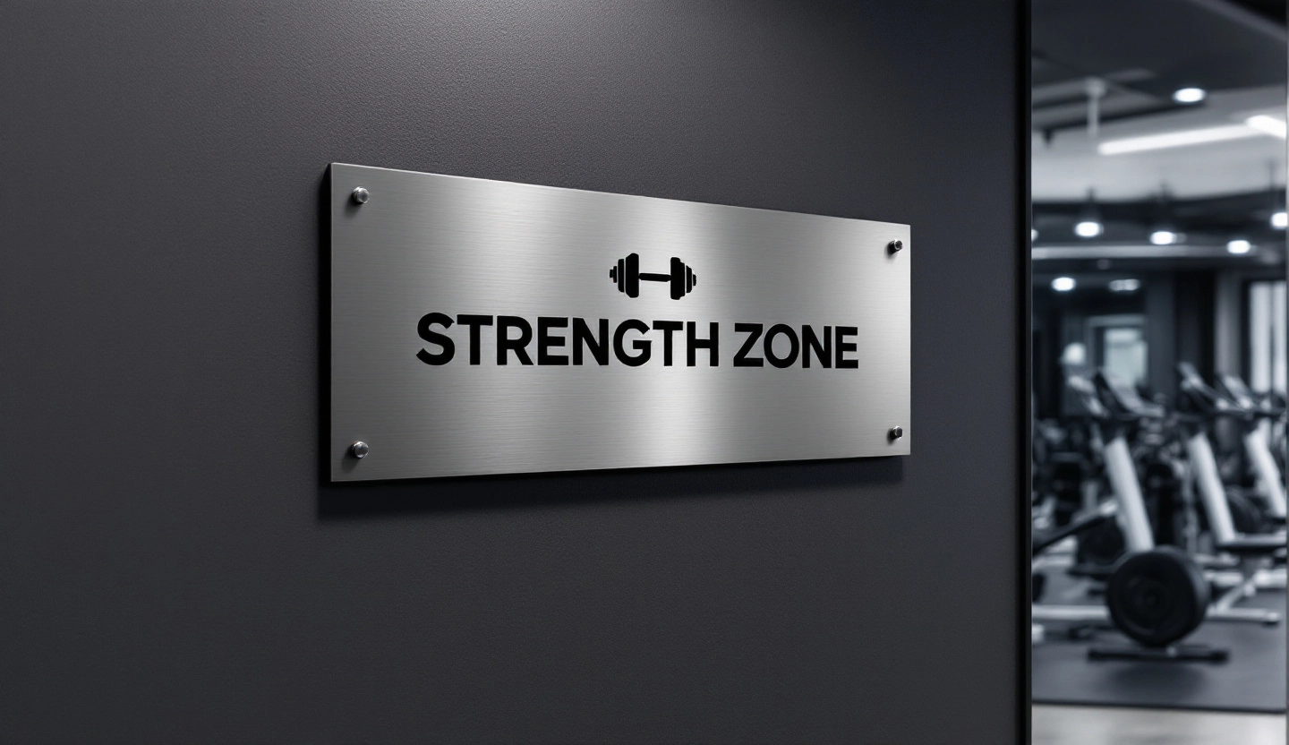 Aluminum Plate sign for Gym