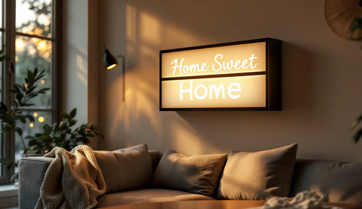 Lightbox sign for home decor signs