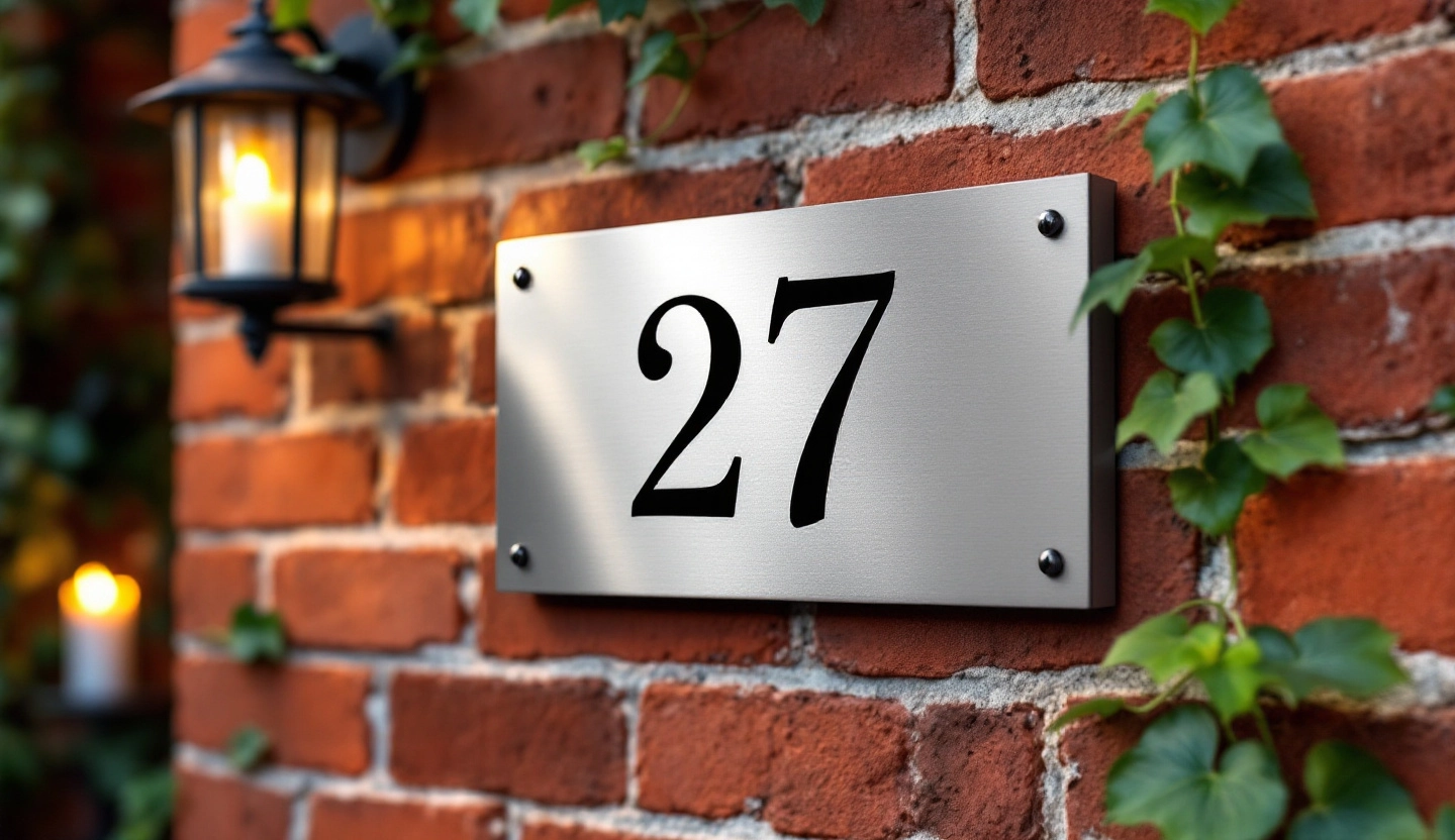 Aluminum Plate sign for House