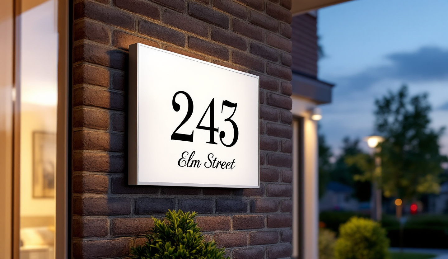 Lightbox sign example for House
