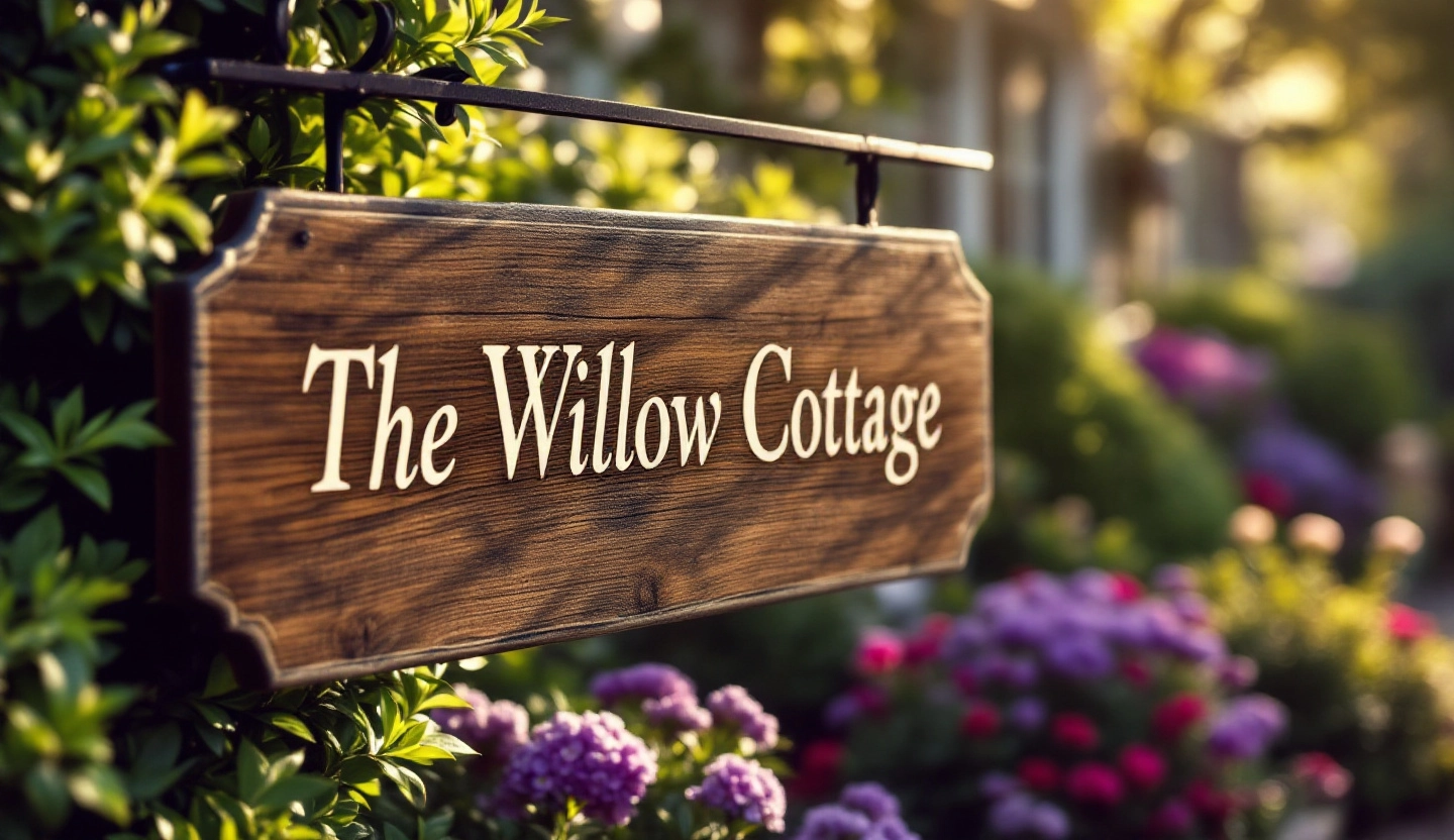 Wood sign for House