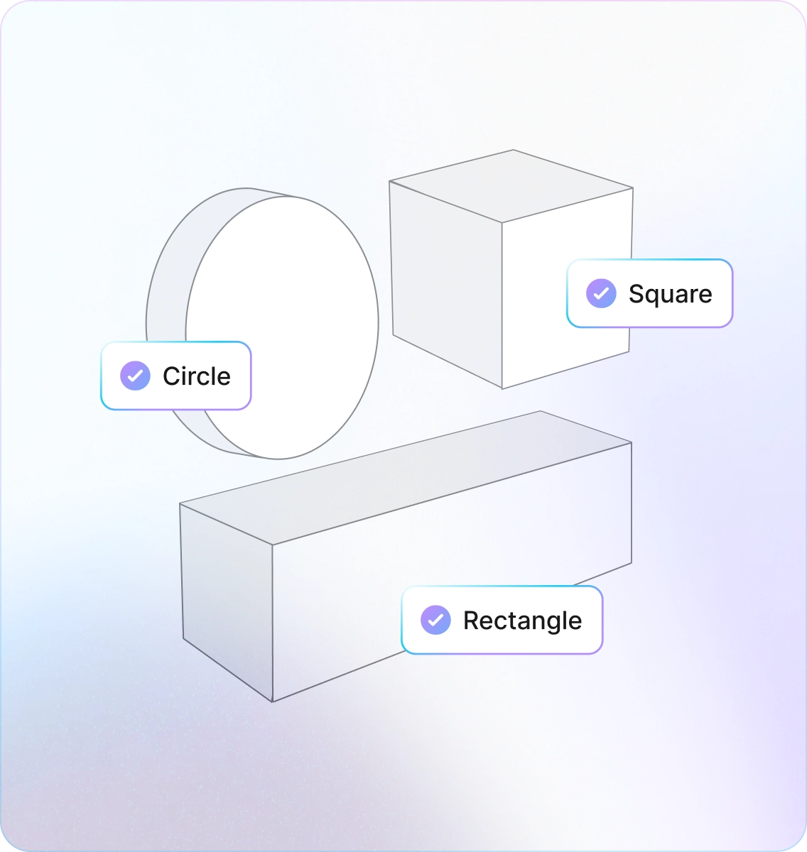 Sign Customiser lightbox shape selection with circle, square and rectangle options