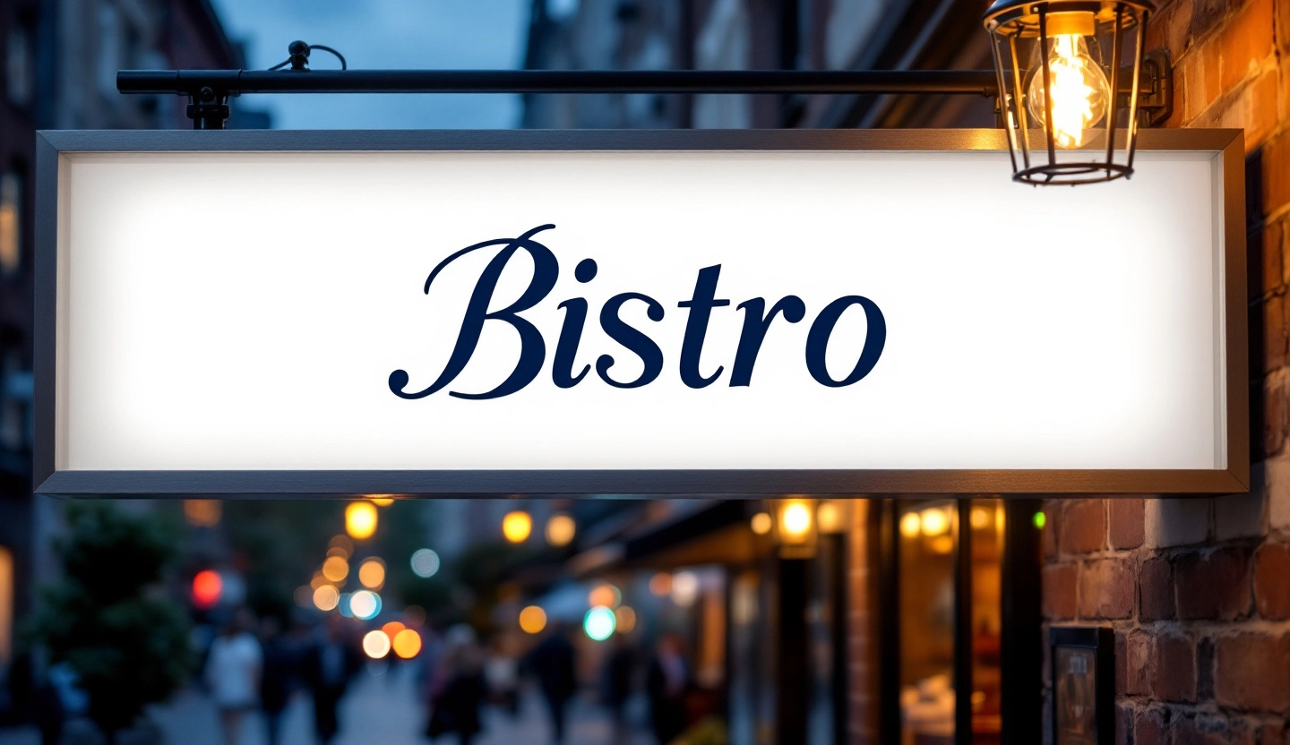 Lightbox sign for Restaurant