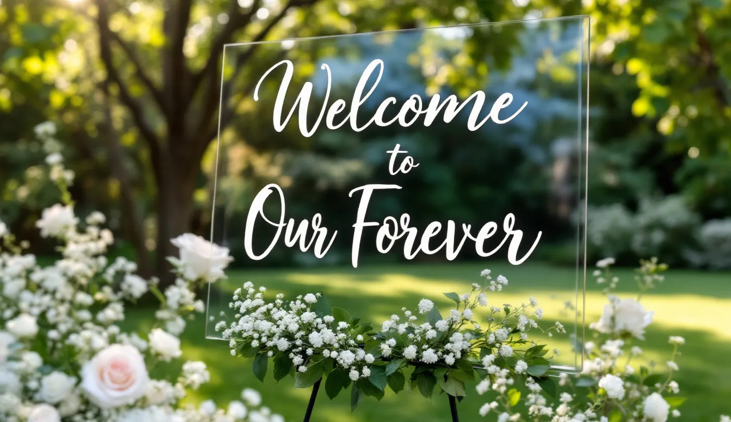 Channel letter sign for wedding signs