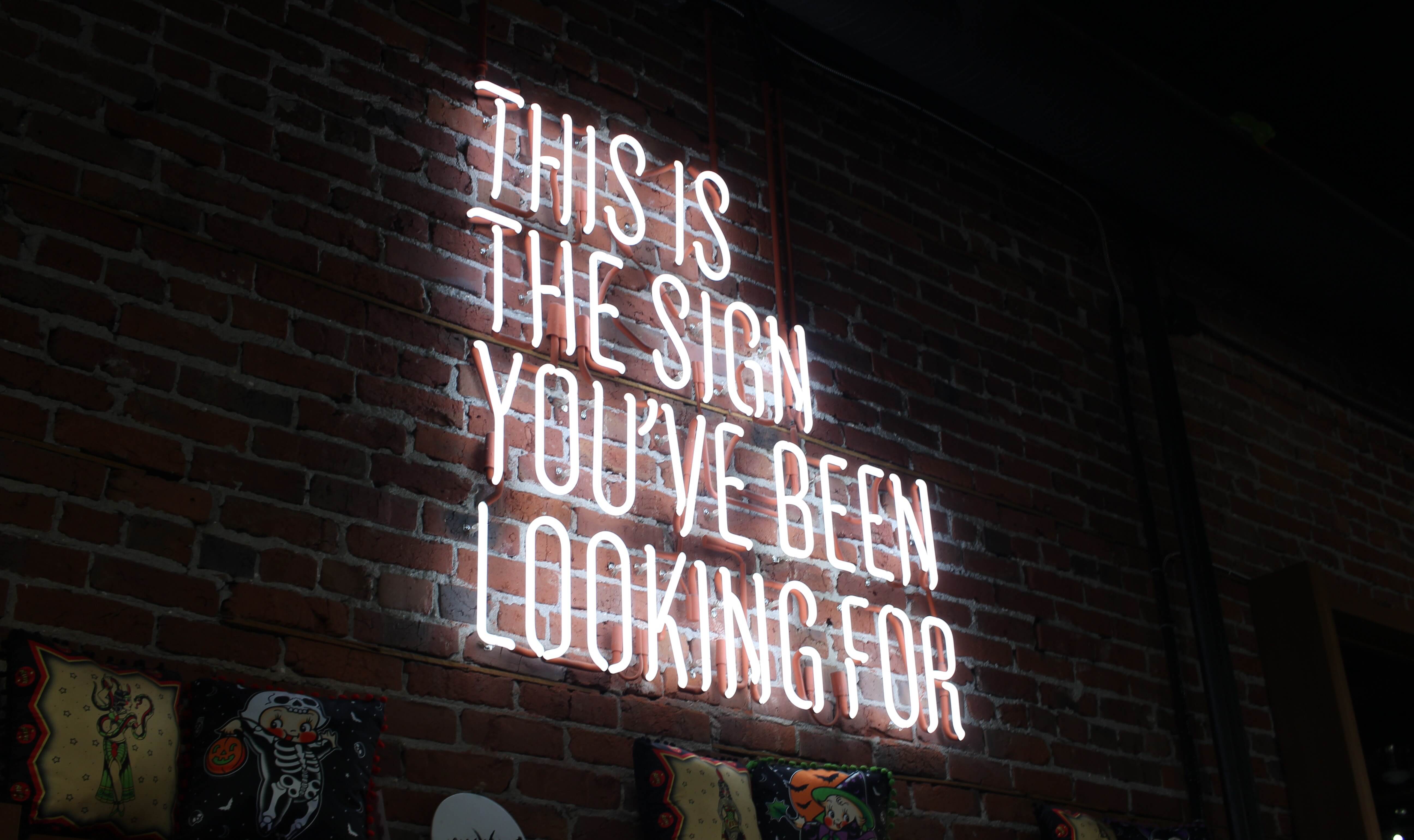 White neon signs White neon signs