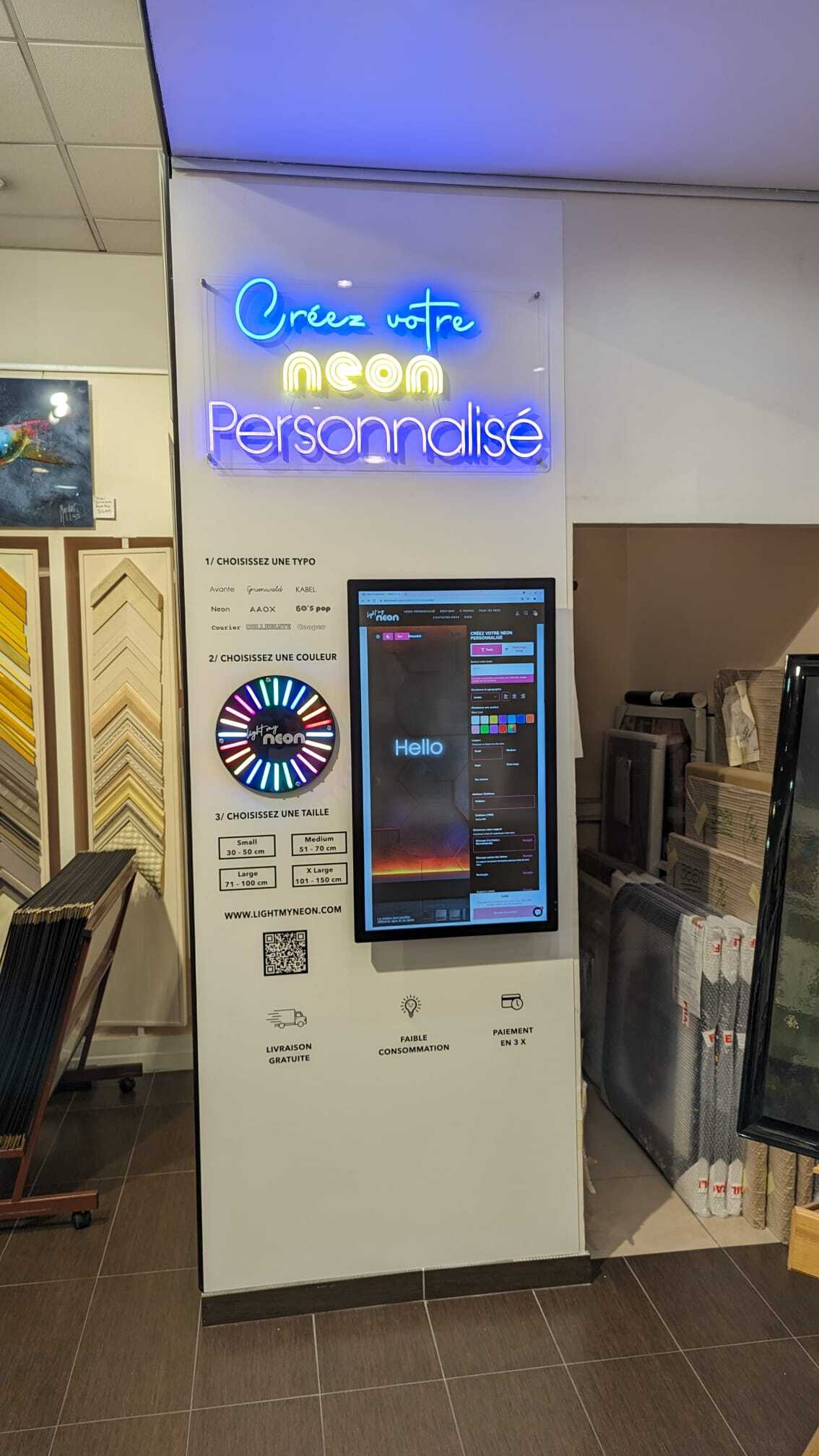 Sign Customiser being used as a Sales Station