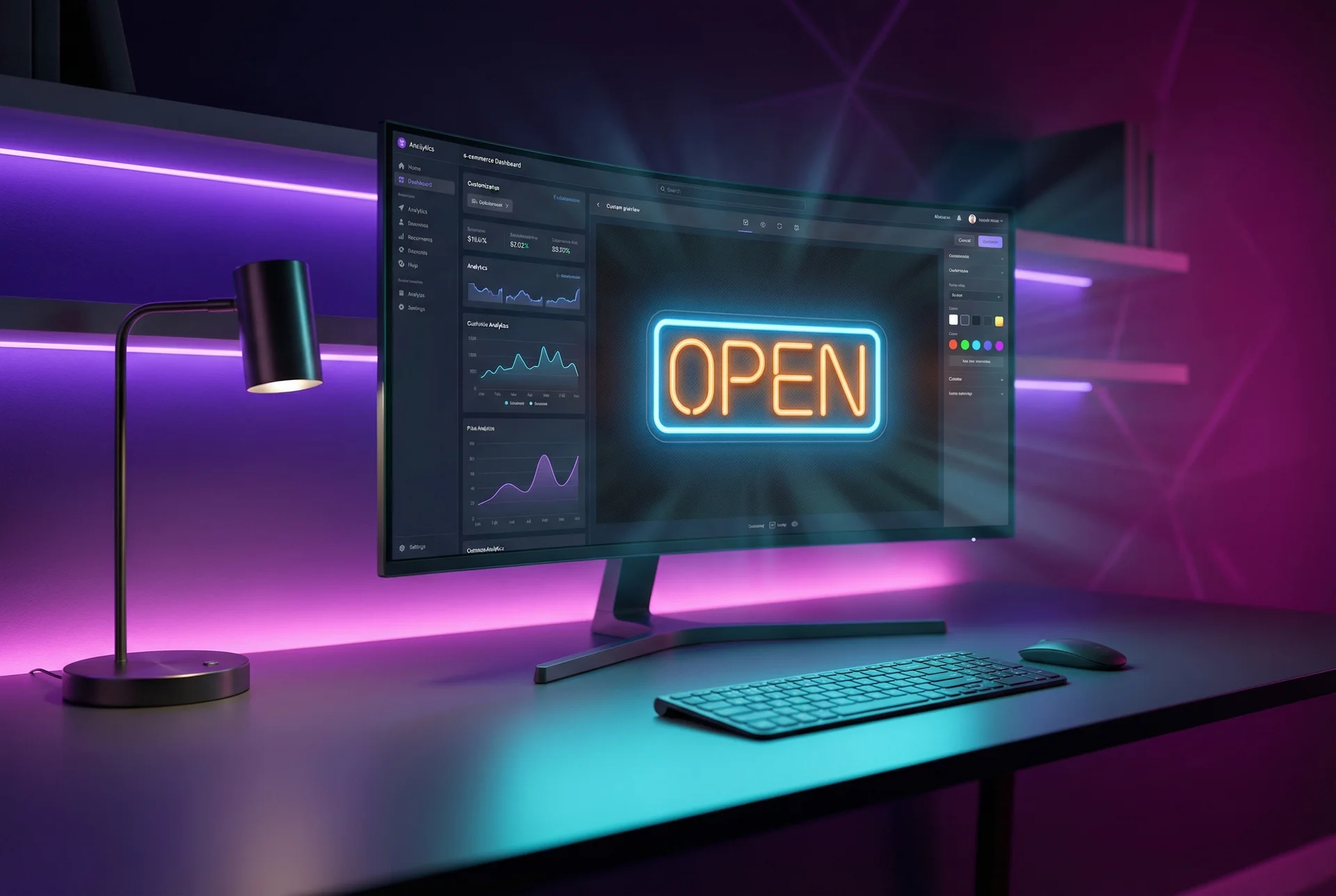 Sign Customiser interface embedded on a Shopify store product page